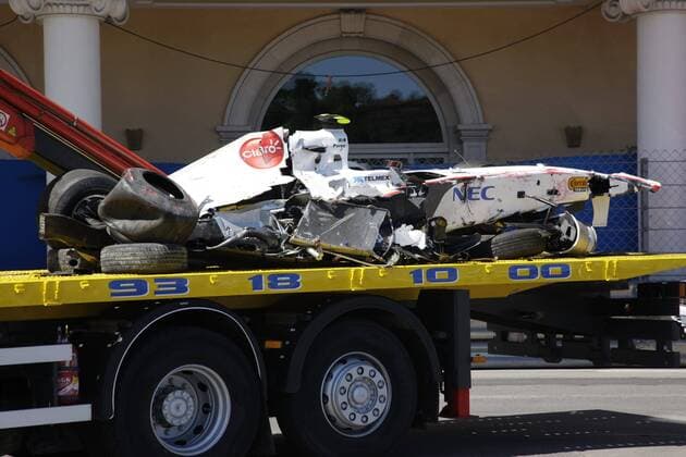 Sergio Perez Mendoza (BMW Sauber) GP Monaco 2011 Formel 1 Grand Prix Monaco 2011 o0 Crash