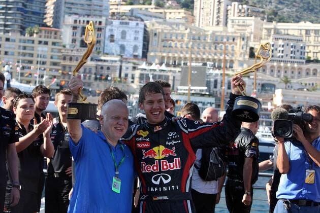 formula 1 GP, Monaco 29.05.2011, Vater Norbert und Sieger Sebastian Vettel, Red Bull Racing, o0 Eltern privat Familie
