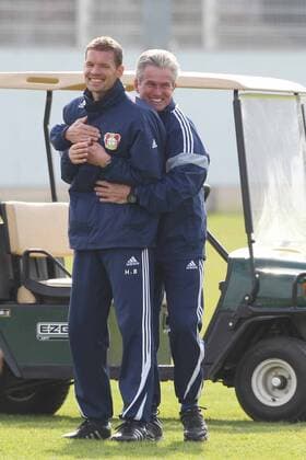 Bayer Leverkusen Training Holger Broich, Jupp Heynckes