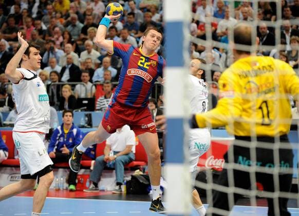 KÖLN, 29.05.2011, Siarhei Rutenka (FC Barcelona Borges) im Velux EHF FINAL4 Finale zwischen F.C. Barcelona Borges und Renovalia Ciudad Real