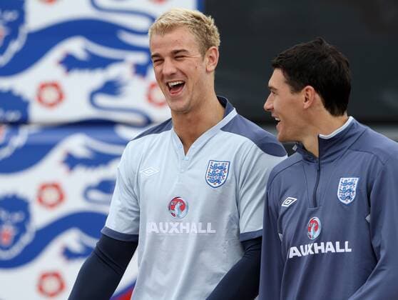 Englands Joe Hart in action during Training - England 31st May, 2011 EDITORIAL USE ONLY. No use with unauthorised audio, video, data, fixture lists, club league logos or live services. Online in-match use limited to 120 images, no video emulation. No use in betting, games or single club league player publications.