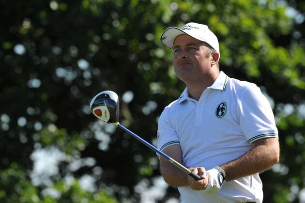 02.06.2011 Danny McGrane (IRL) in action during round 1 of the Saab Wales Open Golf Championship from Celtic Manor on the Twenty Ten Course in Newport Gwent Wales. xKevinxBatchelorx  ActionPlus11177779 Content restricted for UK based newspaper