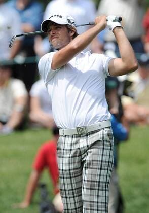 2 June 2011: Aaron Baddeley tees off during the Memorial Golf Tournament first round of play at Muirfield Village Golf Course in Dublin, OH. PGA Golf Herren JUN 02 Memorial First Round Icon154110602025 EDITORIAL USE ONLY