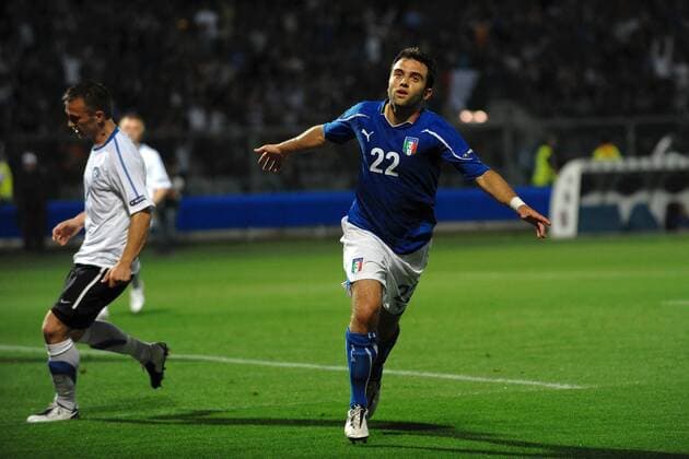 Giuseppe ROSSI (nr 22) celebrates scoring for Italy --- Italy vs. Estonia in Modena Andreaxstaccioli