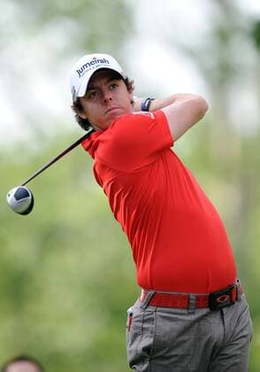 3 June 2011: Rory McIlroy tees off the 5th during the Memorial Golf Tournament second round of play at Muirfield Village Golf Course in Dublin, OH. PGA Golf Herren JUN 03 Memorial - Second Round Icon154110603005 EDITORIAL USE ONLY
