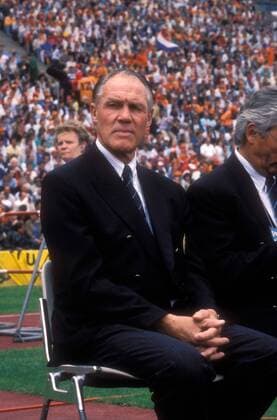 Finale der Europameisterschaft 1988 in München - Nationaltrainer Rinus Michels (Niederlande) Porträt