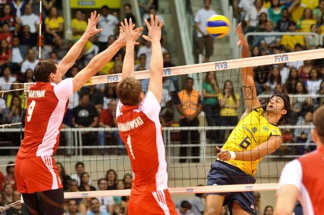 Leandro Vissotto Neves --- Volleyball, World League, Brasilien vs. Polen in Rio de Janeiro. x(11)xCelsoxPupox xFotoarenax  (4898)