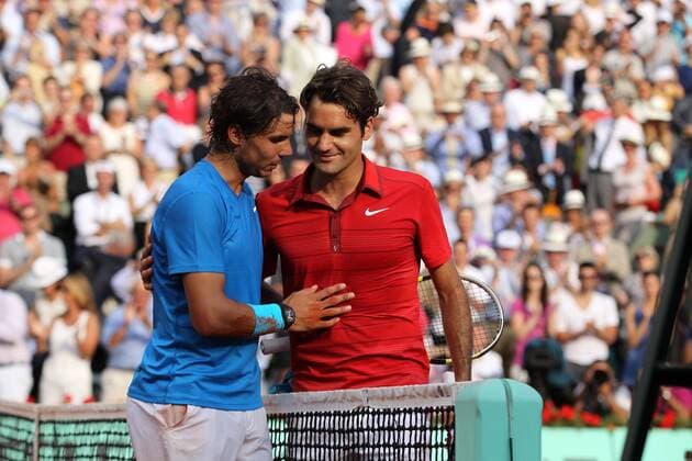 Sieger Rafael Nadal (Esp) und Verlierer Roger Federer (SUI) - 05.06.2011 - French Open Roland Garros Finale Herren ATP Tour - xGwendolineLeGoffx 