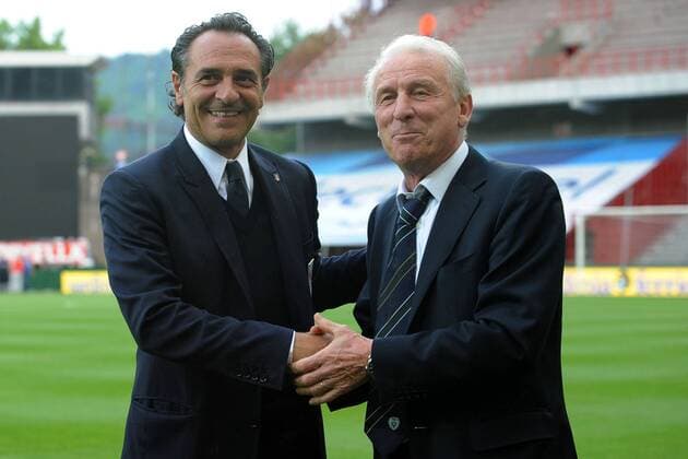 Liege, Italien - Irland, Cesare Prandelli-Giovanni Trapattoni 