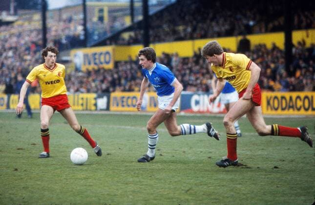 Kevin Sheedy (Everton FC). Watford v Everton FC. 29 09 1984 