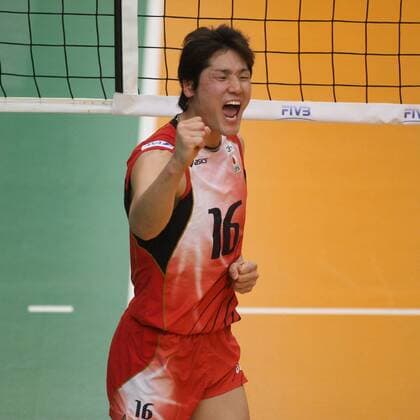 Freude bei Yusuke ISHIJIAMA, GOTTSU (JPN) Volleyball, FIVB World League 2011, Länderspiel Deutschland vs. Japan, Spiel 1, 11.06.11
