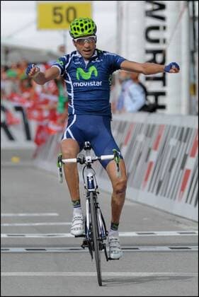 MAURICIO SOLER MOVISTAR WINNER OF STAGE 2 AND NEW YELLOW JERSEY OF LEADER 75ieme TOUR DE SUISSE - ETAPE 2 - 12 06 2011 PHOTONEWS PANORAMIC 