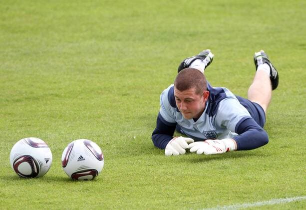 Englands Frankie Fielding in action Training Training - England U21 14th June, 2011 EDITORIAL USE ONLY. No use with unauthorised audio, video, data, fixture lists, club league logos or live services. Online in-match use limited to 120 images, no video emulation. No use in betting, games or single club league player publications.