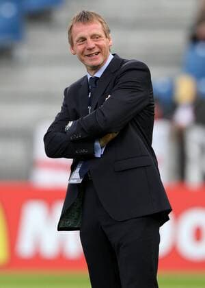 Englands U 21 coach Stuart Pearce is all smiles before kick-off UEFA U21 2011 Championship Group B Ukraine U21 v England U21 15th June, 2011 EDITORIAL USE ONLY. No use with unauthorised audio, video, data, fixture lists, club league logos or live services. Online in-match use limited to 120 images, no video emulation. No use in betting, games or single club league player publications. o0 Nationaltrainer, Trainer,