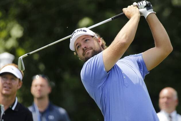 June 15, 2011 - Bethesda, Maryland, U.S. - RYAN MOORE tees off of hole number 10 at Congressional Country Club in preparation for the U.S. Open Golf 2011 - U.S. Open Wednesday Practice - ZUMAb21