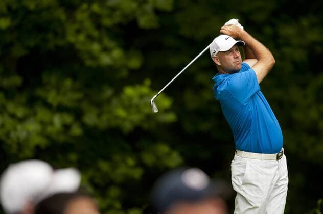 June 16, 2011 - Bethesda, Maryland, U.S. - STEWART CINK hits his tee shot on the 13th hole at Congressional Country Club during the first round of the U.S. Open in Bethesda, MD. Golf 2011- U.S. Open First Round - ZUMAmv2