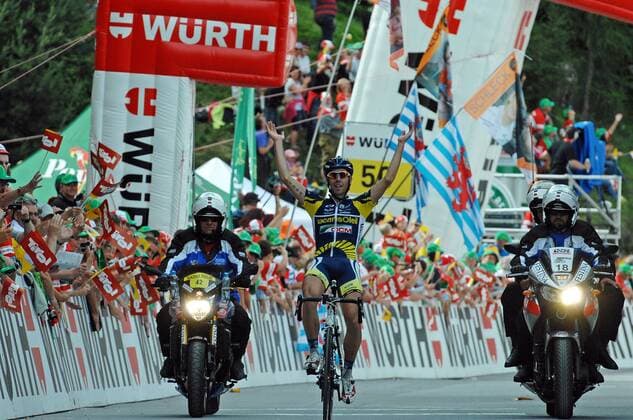 Thomas DE GENDT ( BEL Vacansoleil - DCM Pro Cycling Team ) gewinnt die letzte Bergetappe der Tour de Suisse - Event: Tour de Suisse - Tour of Switzerland 2011 - 7. Etappe - Vaduz (FL) nach Serfaus Fiss Ladis 222.8 km - Location: Serfaus Fiss Ladis - Osttirol - Österreich - Europa - Datum: 17.06.2011 - Contact
