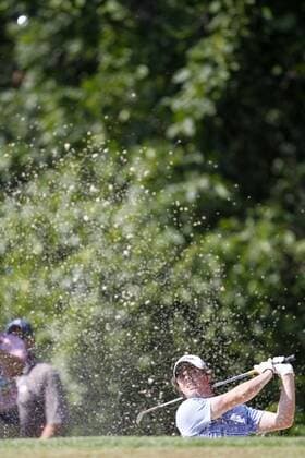 June 17, 2011 - Bethesda, Maryland, U.S. - RORY McILROY hits out of a bunker on hole 9 during the second round of play at the U.S. Open Golf 2011 - US Open Second Round - ZUMAb21