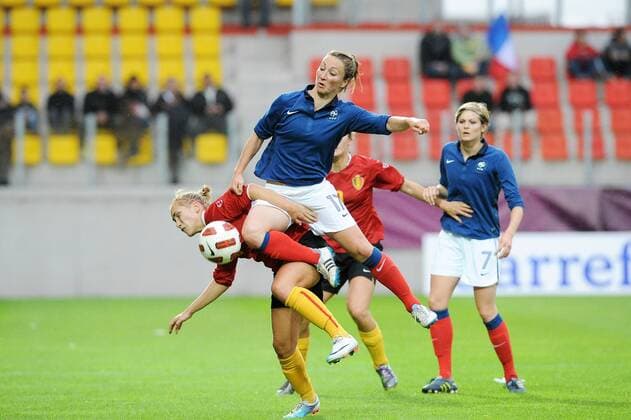 Football : France Belgique - Match amical - 18.06.2011 Gaëtane Thiney (France) Football : France Belgique - Match amical - 18.06.2011 N.LeGouic FEP Panoramic 