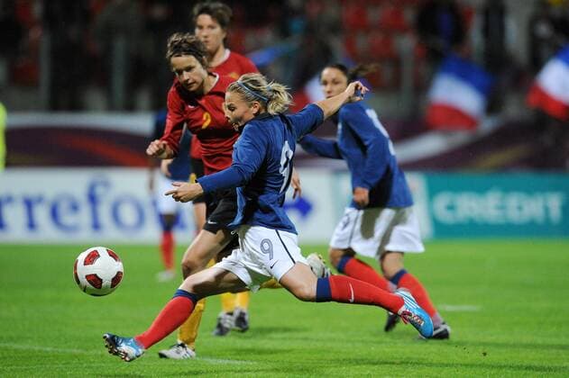 Football : France Belgique - Match amical - 18.06.2011 Eugenie Le Sommer (France) Football : France Belgique - Match amical - 18.06.2011 N.LeGouic FEP Panoramic 