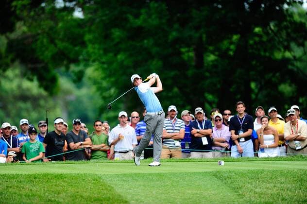 June 18, 2011 - Rory McIlroy tees off at hole four during third round play at the US Open Championship at Congressional Country Club in Bethesda MD. McIlroy finished with a 68 on the day and has an eight stroke lead going into the final. Golf 2011: US Open JUN 18 - ZUMAcjm