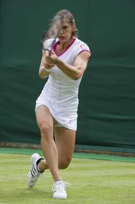 Tennis: Wimbledon Championship 2011, Andrea Petkovic of Germany in action during her first round match on Day Two of the Wimbledon Lawn Tennis Championships at the All England Lawn Tennis and Croquet Club, June 21, 2011, London, England. xHOCHxZWEIx