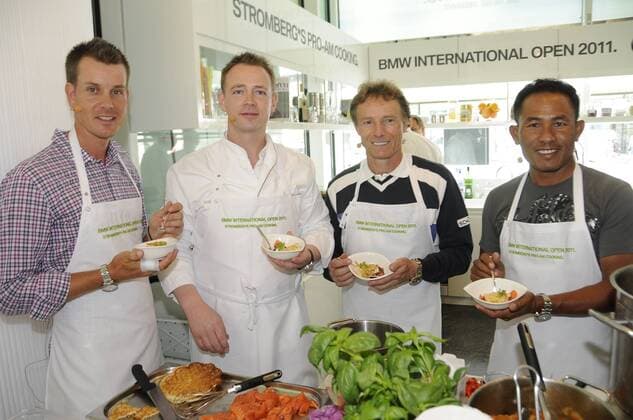 Muenchen 21.06.11 BMW Pavillion, International Open, Stromberg Pro-Am Cooking: Henrik Stenson , Holger Stromberg Koch Bernhard Langer , Thongchai Jaidee , o00 privat
