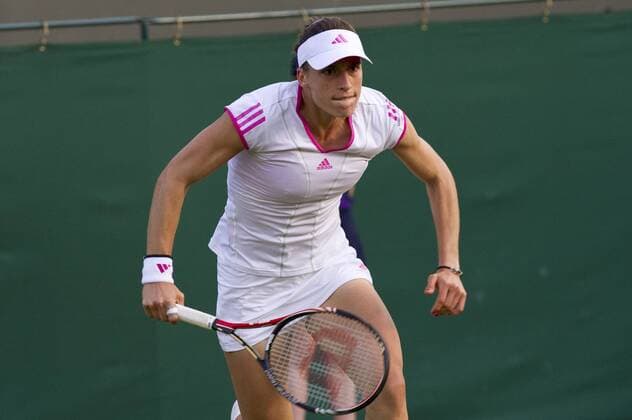 Tennis: Wimbledon Championship 2011, Andrea Petkovic from Germany in action during her second round match on Day Three of the Wimbledon Lawn Tennis Championships at the All England Lawn Tennis and Croquet Club, June 22, 2011, London, England. xHOCHxZWEIx xKirstenxHolstx