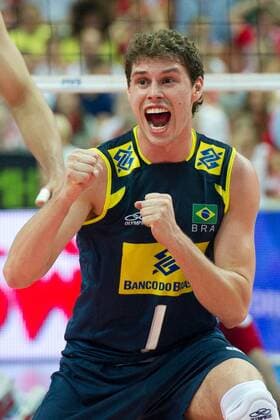 29.06.2011 - Katowice , FIVB World League 2011 , Poland (white) vs. Brasil (green) - Bruno Rezende -  110629PAL027