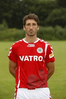 Fussball-3.Bundesliga, Saison 2011 2012 -Mannschaftsvorstellung Rot-Weiß Oberhausen im Hotel Klosterpforte in Harsewinkel-Marienfeld am 04.07.2011.Herren,hoch,Porträt,Einzelbild,Fotoshooting, Dimitrios Pappas