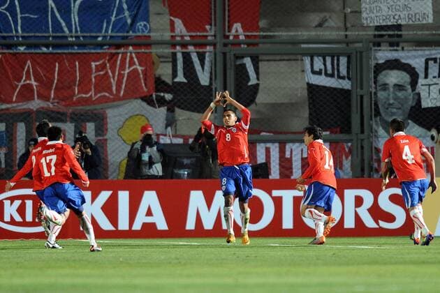 San Juan - Copa America - Chile - Mexiko - Torjubel Arturo Vidal (Chile, 2L) - 