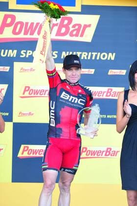 Tour de France 2011, 4. Etappe: Lorient - Mur-de-Bretagne: Etappensieger Cadel Evans (Australien BMC Racing)  o0 Siegerehrung