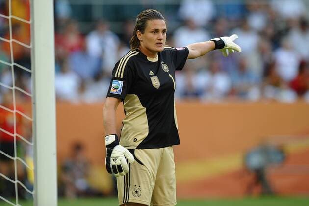 Fußball Frauen-WM, Vorrunde, Frankreich - Deutschland am 05.07.2011 in Mönchengladbach Nadine Angerer ( Deutschland )