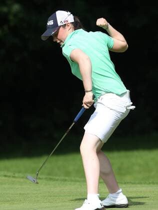 GOLF - Amateur Team-EM, Damen FROHNLEITEN,AUSTRIA,07.JUN.11 - DIVERS, GOLF - Amateur Team Europameisterschaft der Damen, GC Murhof. Bild zeigt den Jubel von Leona Maguire (IRL). 
