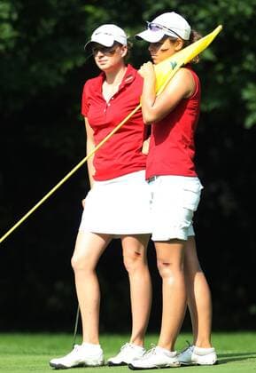GOLF - Amateur Team-EM, Damen FROHNLEITEN,AUSTRIA,07.JUN.11 - DIVERS, GOLF - Amateur Team Europameisterschaft der Damen, GC Murhof. Bild zeigt Lara Katzy und Valerie Sternebeck (GER). 