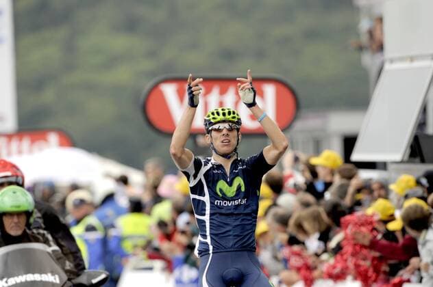 Tour de France 2011, 8. Etappe: Aigurande - Super Besse; Etappensieger Rui Alberto Faria Da Costa (ESP Movistar ), Super Besse 
