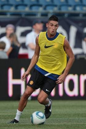 12 JUL 2011: Manchester United s Federico Macheda (27). Manchester United practiced at Gillette Stadium in Foxborough, Massachusetts on July 12, 2011 as part of the Herbalife World Football Challenge. SOCCER: JUL 12 World Football Challenge - Manchester United Practice Icon482110712019 EDITORIAL USE ONLY