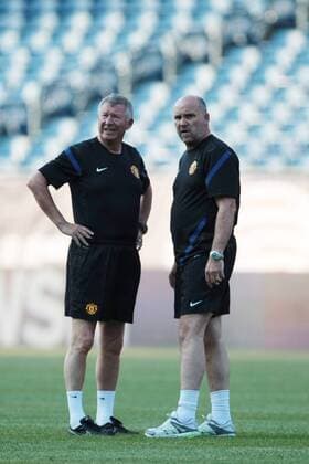 12 JUL 2011: Manchester United s Head Coach Sir Alex Ferguson and Nick Phelan. Manchester United practiced at Gillette Stadium in Foxborough, Massachusetts on July 12, 2011 as part of the Herbalife World Football Challenge. SOCCER: JUL 12 World Football Challenge - Manchester United Practice Icon482110712041 EDITORIAL USE ONLY