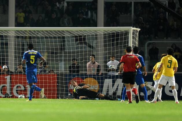 Cordoba, Brasilien - Ecuador: gol Neymar 