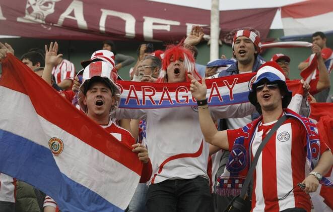 Paraguay Fans support their team before the match of Copa America 2011 in Salta 