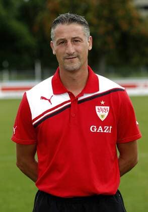 Trainer Jürgen Kramny . Fototermin VfB Stuttgart II, Fussball-3. Liga 2011-2012.