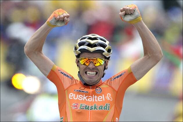 SANCHEZ Samuel (EUSKALTEL - EUSKADI - ESP) Cyclisme : Tour De France - Etape 12 - Gugnaux - Luz-Ardiden - 14 07 2011 PhotoNews Panoramic 