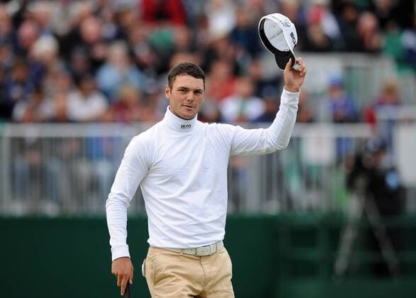 Golf - The Open 2011 - Royal St George s Martin Kaymer of Germany acknowledges the crowd at the 18th at Royal St George s, Sandwich 