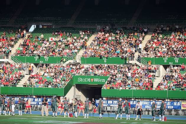 Fans im Ernst-Happel Stadion