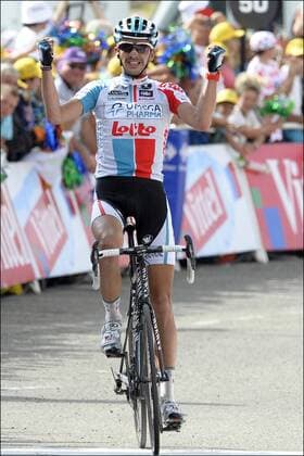 Etappensieger Jelle VANENDERT (OMEGA PHARMA - LOTTO - BEL) Cyclisme : Tour De France - Etappe 14 - Saint-Gaudens - Plateau de Beille - 16.07.2011 - PhotoXNews 