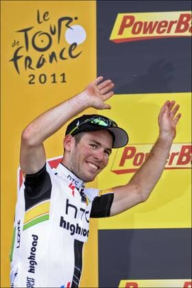 Mark CAVENDISH (HTC - HIGHROAD - GBR), Etappe 15 - Limoux - Montpellier xPhotoNewsx  o0 Siegerehrung Etappensieger