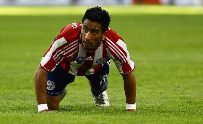 Lucas Barrios --- Brasilien vs Paraguay, Viertelfinale Copa America. La Plata BA - 17 07 2011. x(181)xLuizxFernandoxMenezesx xFox  (5709)