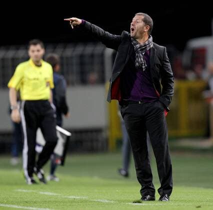 FUSSBALL - UEFA CL Quali, Videoton vs Sturm SZEKESFEHERVAR,UNGARN,20.JUL.11 - FUSSBALL - UEFA Champions League, Qualifikation, Videoton FC vs SK Sturm Graz. Bild zeigt Trainer Franco Foda (Sturm).