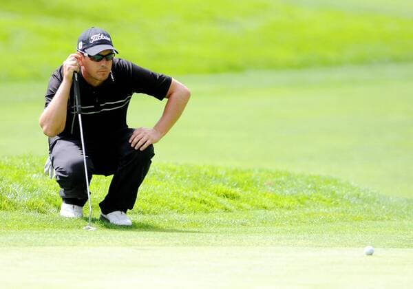 July 22 2011: Canadian golfer Matt McQuillan lines up a putt during the second round at RBC Canadian Open at Shaughnessy Golf and Country Club in Vancouver, British Columbia on Friday. PGA Golf Herren JUL 22 RBC Canadian Open - Second Round Icon1107220382 EDITORIAL USE ONLY