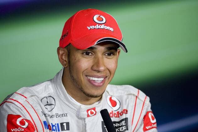 Lewis HAMILTON (GBR), McLaren Mercedes, Aktion, Sieger, erster Platz, 1.Platz, Pressekonferenz, PK, lachend, lächelnd, lächeln, lächelnd, Rennen am 23.07.2011 Formel 1, Grosser Preis von Deutschland am Nürburgring vom 21.7. - 24.07. 2011, Saison2011,